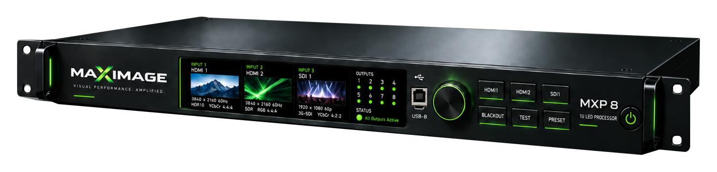 A preview of the MAXIMAGE MXP 8 LED processor design